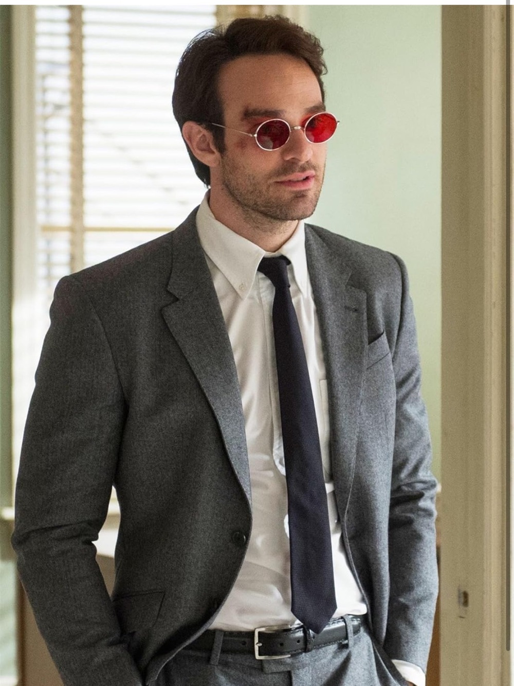 Gold Frame Oval Sunglasses with Red Lenses - Picture 2 of 5